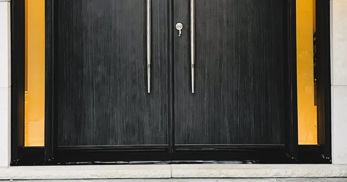 Front entry door security repair in Bradford, Ontario