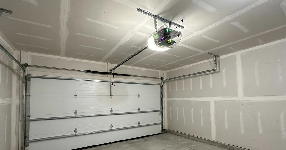 Interior new-build garage opener motor head in Bradford, Ontario